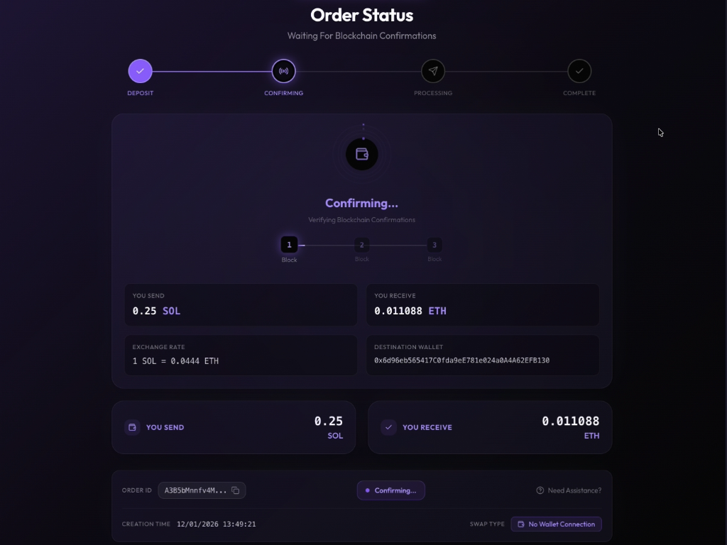 Waiting for blockchain confirmations